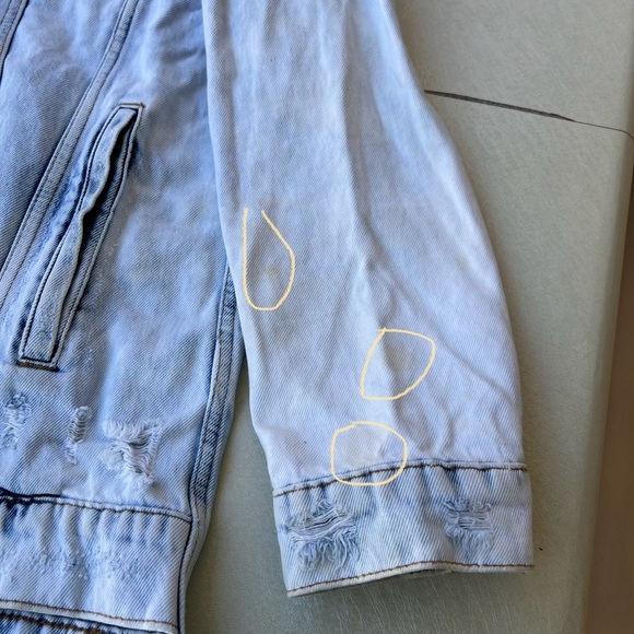 We The Free Distressed Light Blue Jean Jacket - Picture 10 of 10